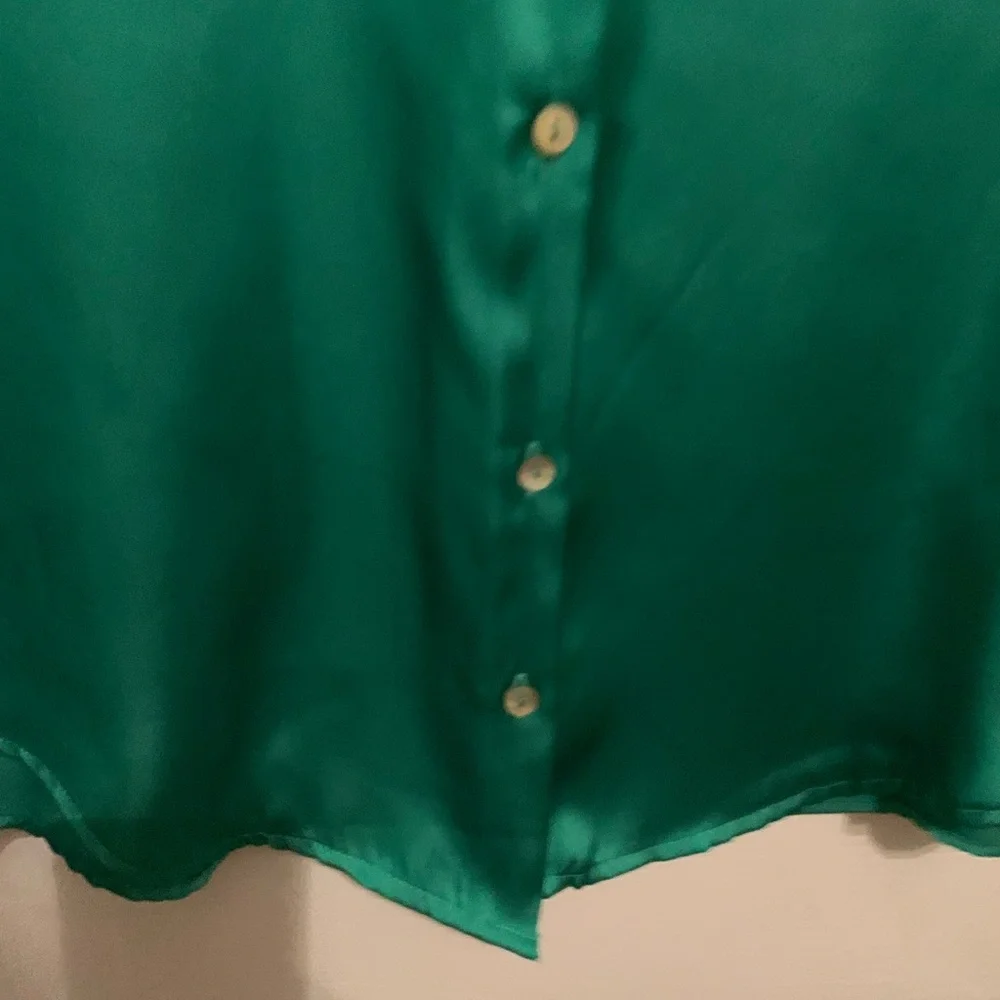 Zara Vibrant Green Button Down Shirt - Picture 5 of 6